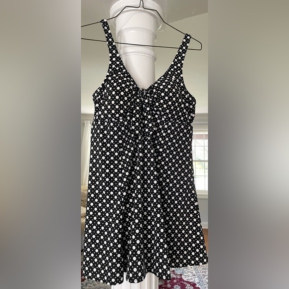 Craft & Barrow Other - Craft& Barrow women’s one piece swimsuit black with white polkadot. Size 18